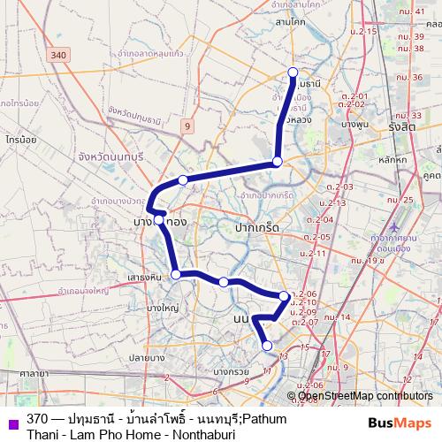 370 bus Line Map