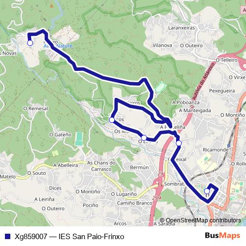 Xg859007 bus Line Map