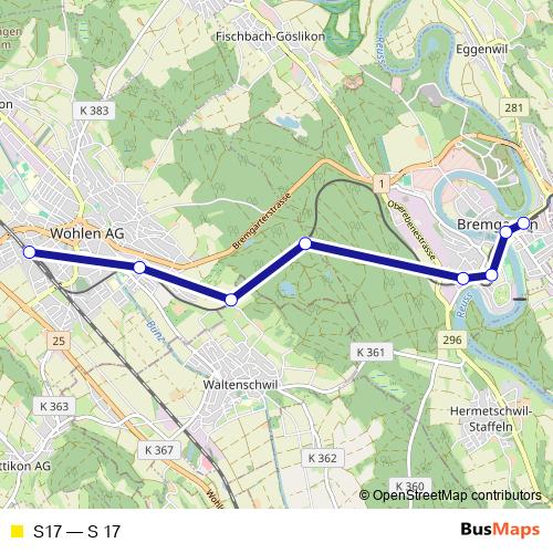 S17 rail Line Map