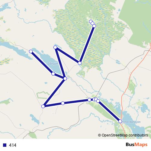 414 bus Line Map