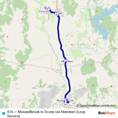 414 bus Line Map