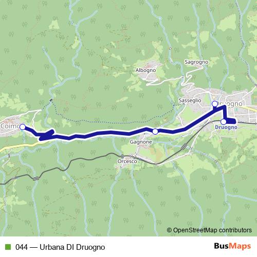 044 bus Line Map