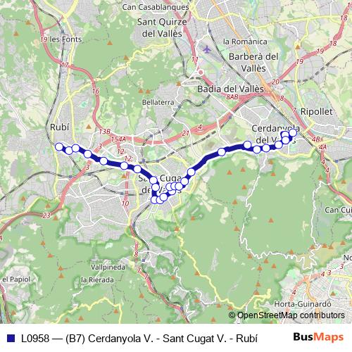 L0958 bus Line Map