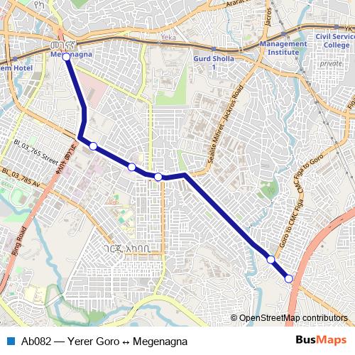 Ab082 bus Line Map