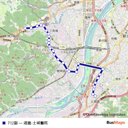 712副 bus Line Map