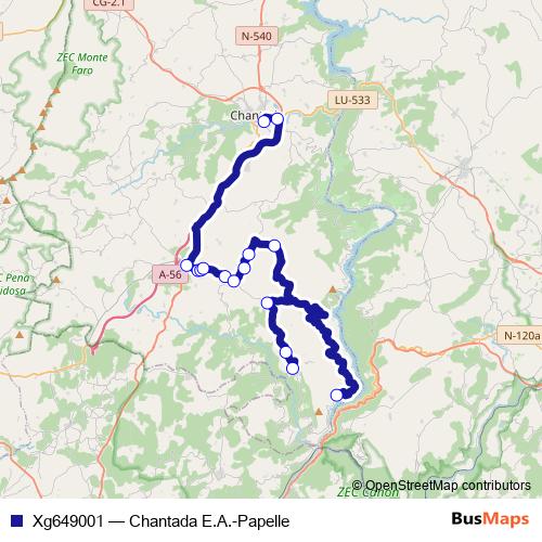 Xg649001 bus Line Map
