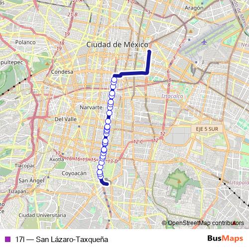 17l bus Line Map