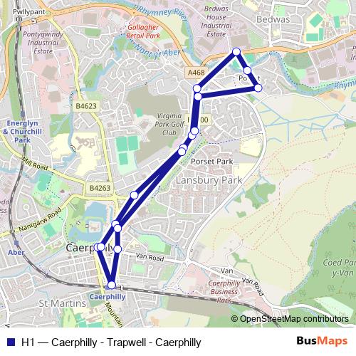 H1 bus Line Map
