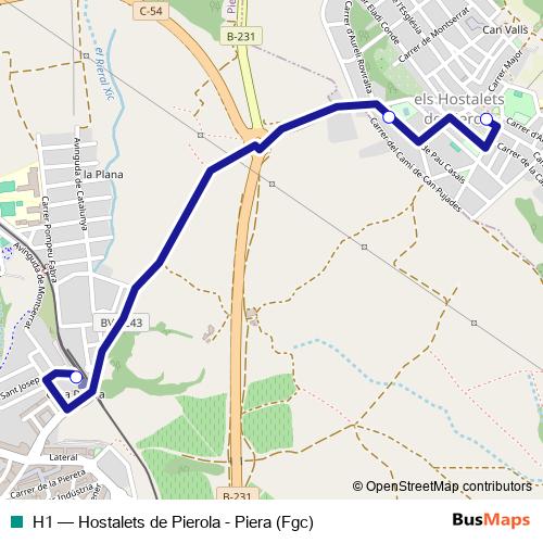 H1 bus Line Map