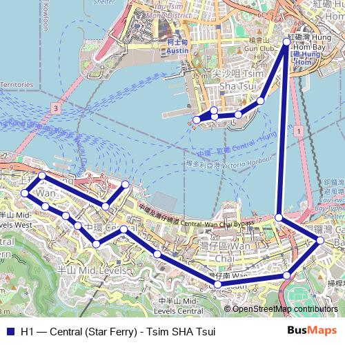 H1 bus Line Map
