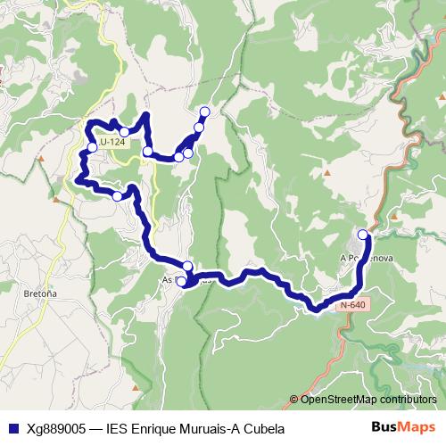 Xg889005 bus Line Map