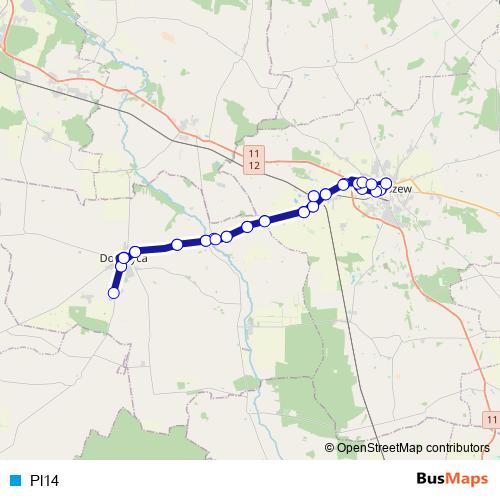 Pl14 bus Line Map
