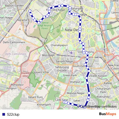 522clup bus Line Map