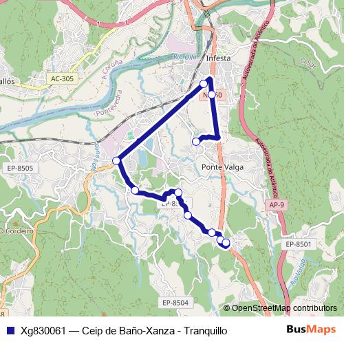 Xg830061 bus Line Map