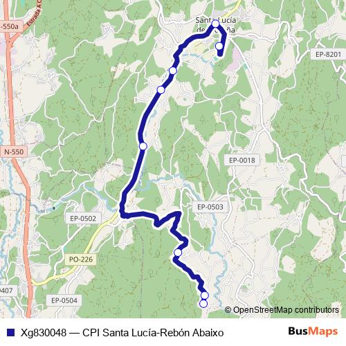 Xg830048 bus Line Map