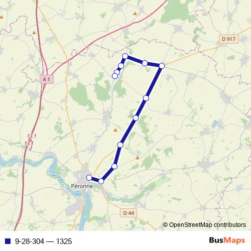 9-28-304 bus Line Map