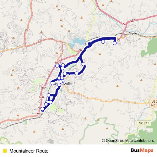 Mountaineer Route bus Line Map