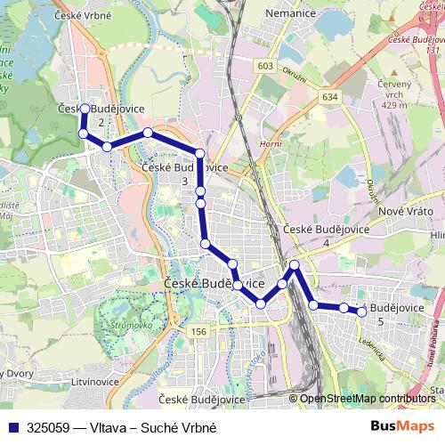 325059 trolleybus Line Map