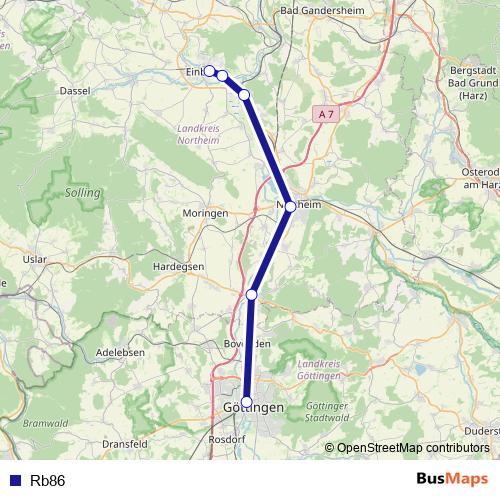 Rb86 rail Line Map