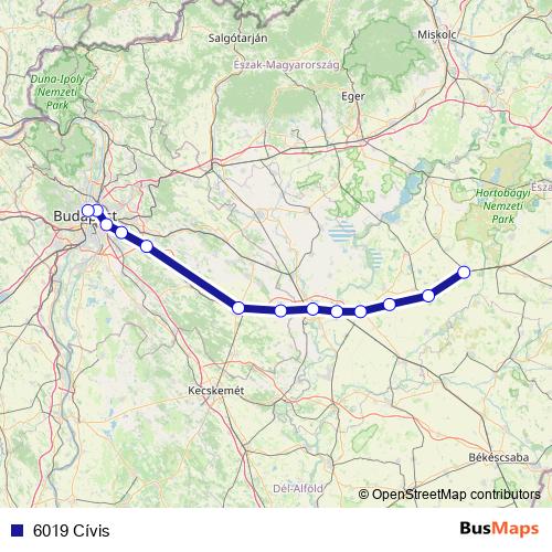 6019 Cívis rail Line Map
