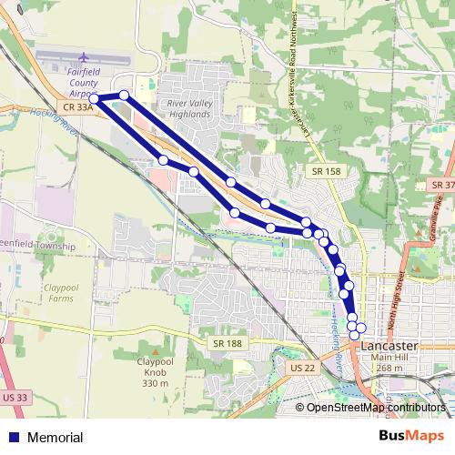 Memorial bus Line Map