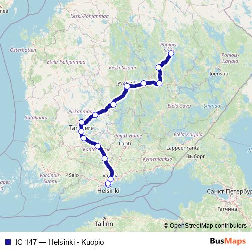 IC 147 rail Line Map