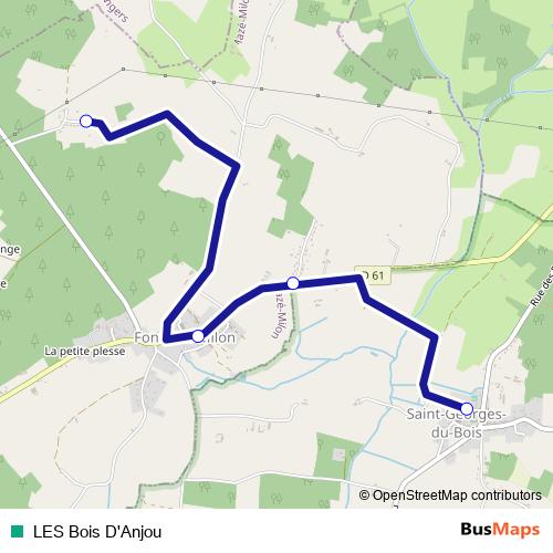 LES Bois D'Anjou bus Line Map