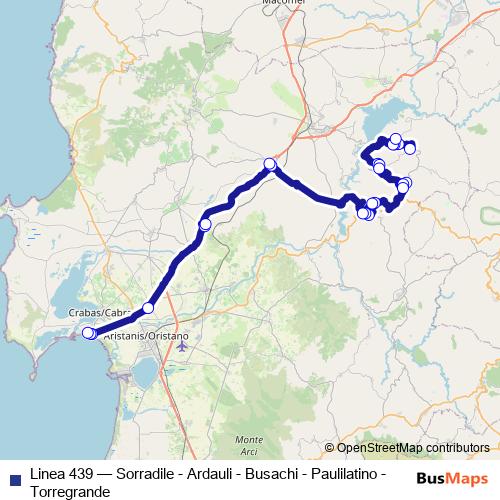 Linea 439 bus Line Map