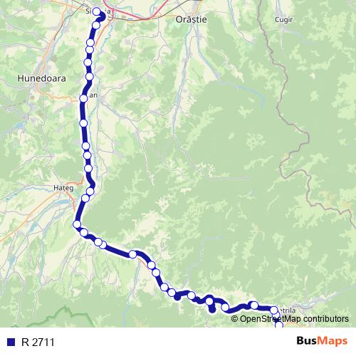 R 2711 rail Line Map