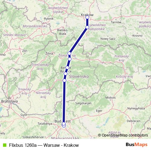 Flixbus 1260a bus Line Map