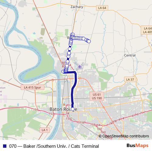 070 bus Line Map