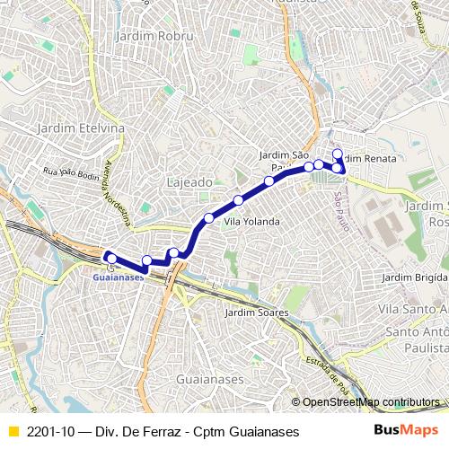 2201-10 bus Line Map