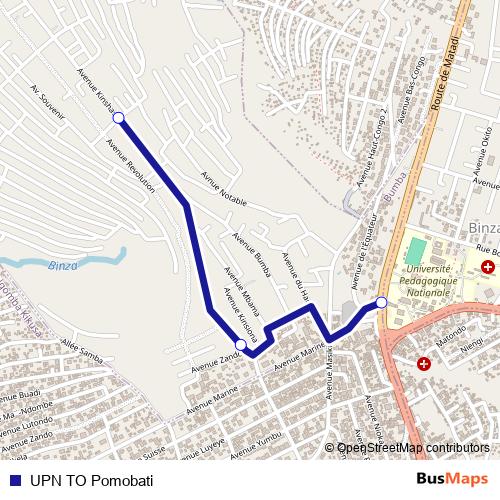 UPN TO Pomobati bus Line Map