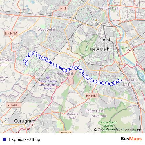 Express-764bup bus Line Map