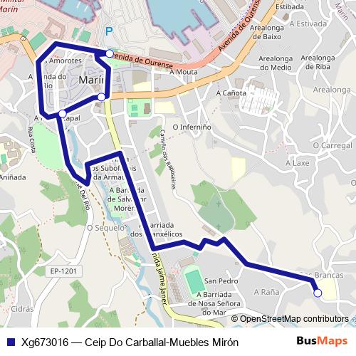 Xg673016 bus Line Map