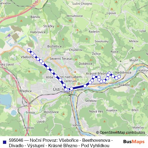 595046 trolleybus Line Map
