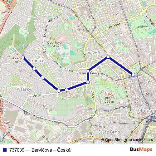 737039 trolleybus Line Map