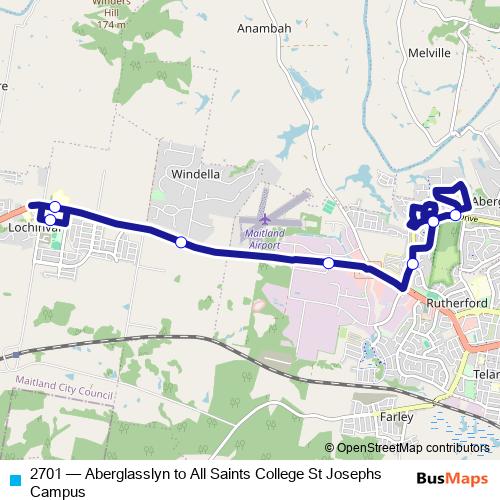 2701 bus Line Map