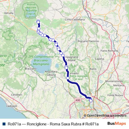 Ro971a bus Line Map