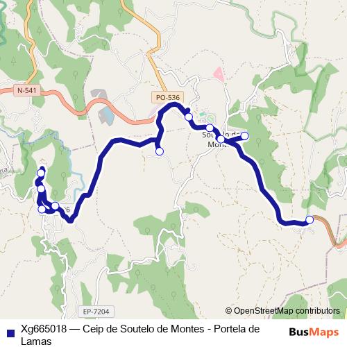 Xg665018 bus Line Map