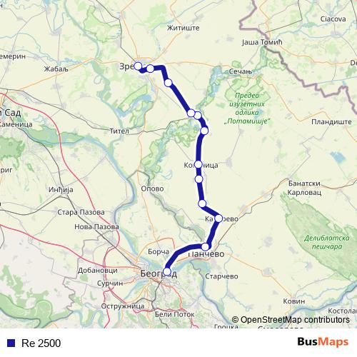 Re 2500 rail Line Map