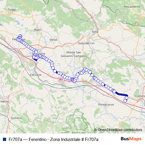 Fr707a bus Line Map