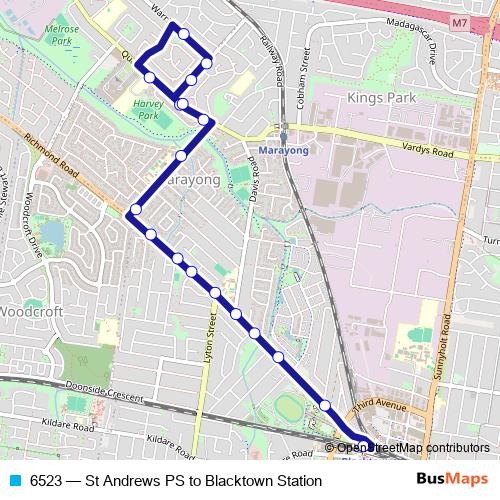 6523 bus Line Map