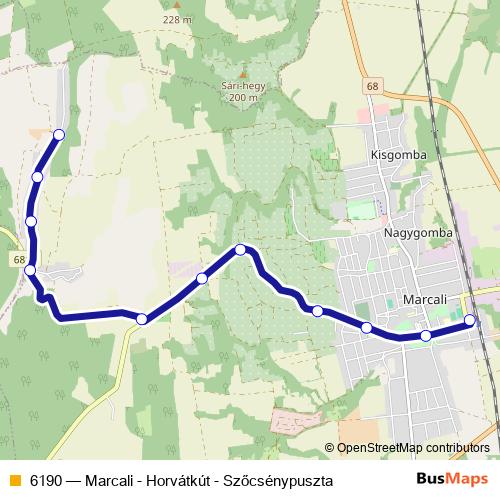 6190 bus Line Map
