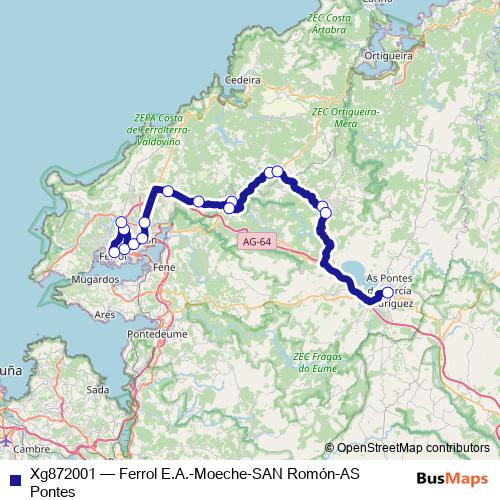 Xg872001 bus Line Map