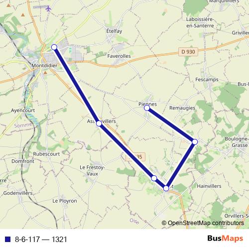 8-6-117 bus Line Map