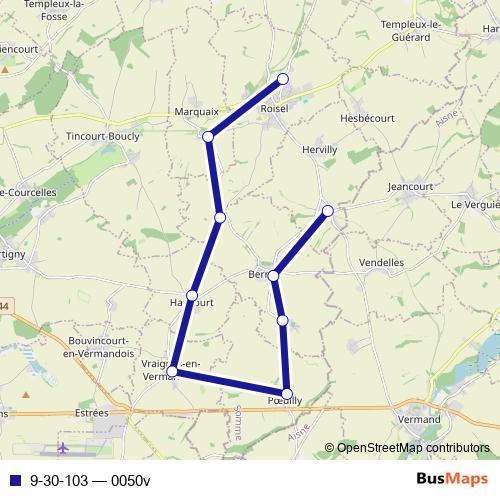 9-30-103 bus Line Map