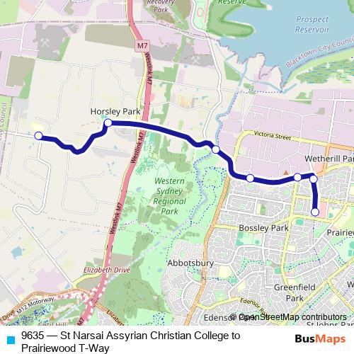 9635 bus Line Map