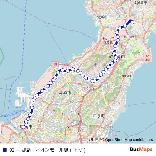 92 bus Line Map