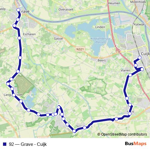 92 bus Line Map